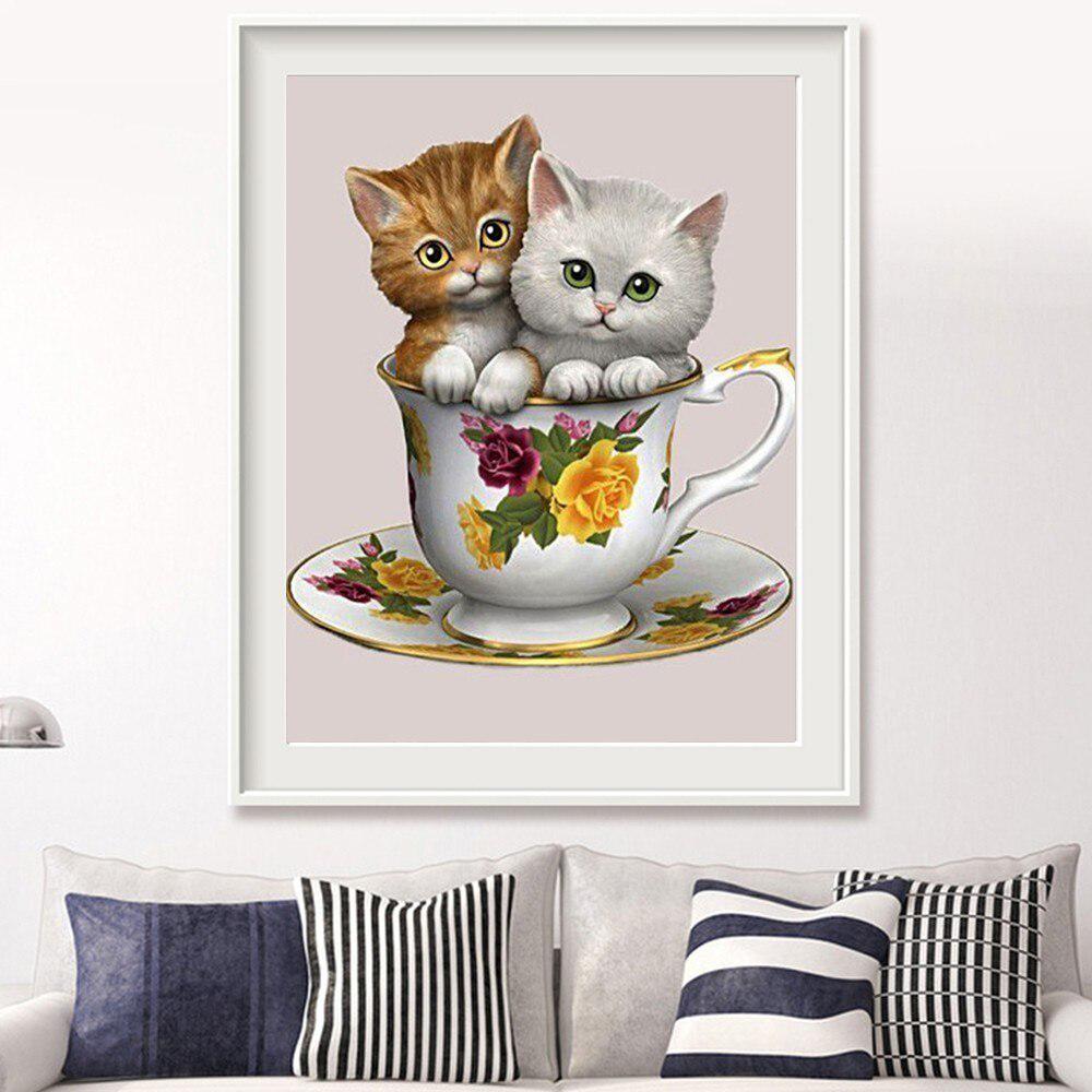 Diamond Embroidery Animal Cat Diamond Painting Cross Stitch 5D DIY Full Round Mosaic Picture