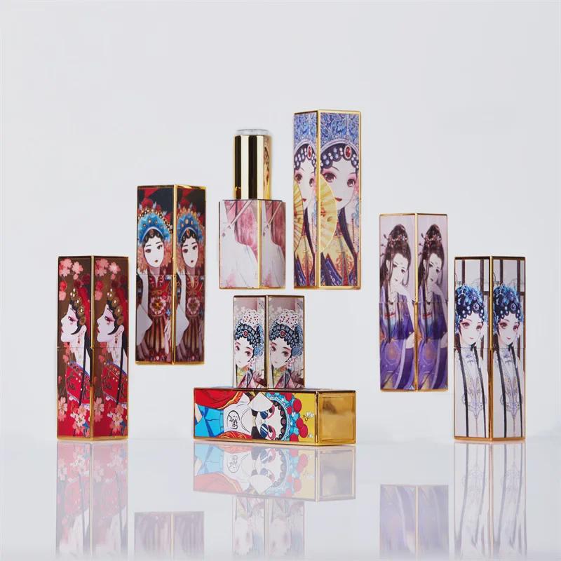 Peking Opera 3D Printed Magnetic Lipstick Tube - Decorative Makeup Packaging 