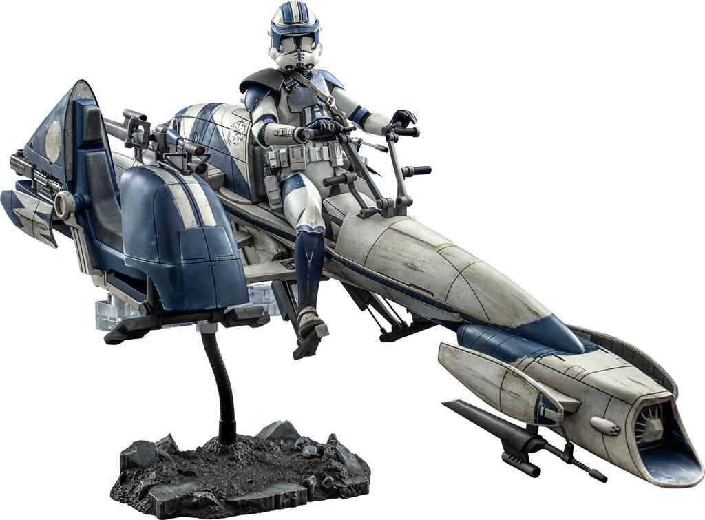 TV Masterpiece Star Wars: The Clone Wars Heavy Weapon Clone Trooper & BARC Speeder (with Sidecar) 1/6 Scale Figure, White, TMS077