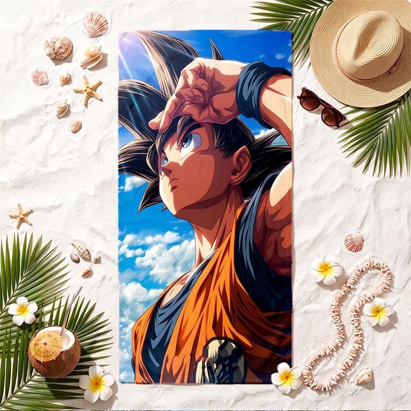 Dragon Ball Soft Beach Towel Stylish Beach Pool Towel for Summer Seaside Vacation Travel