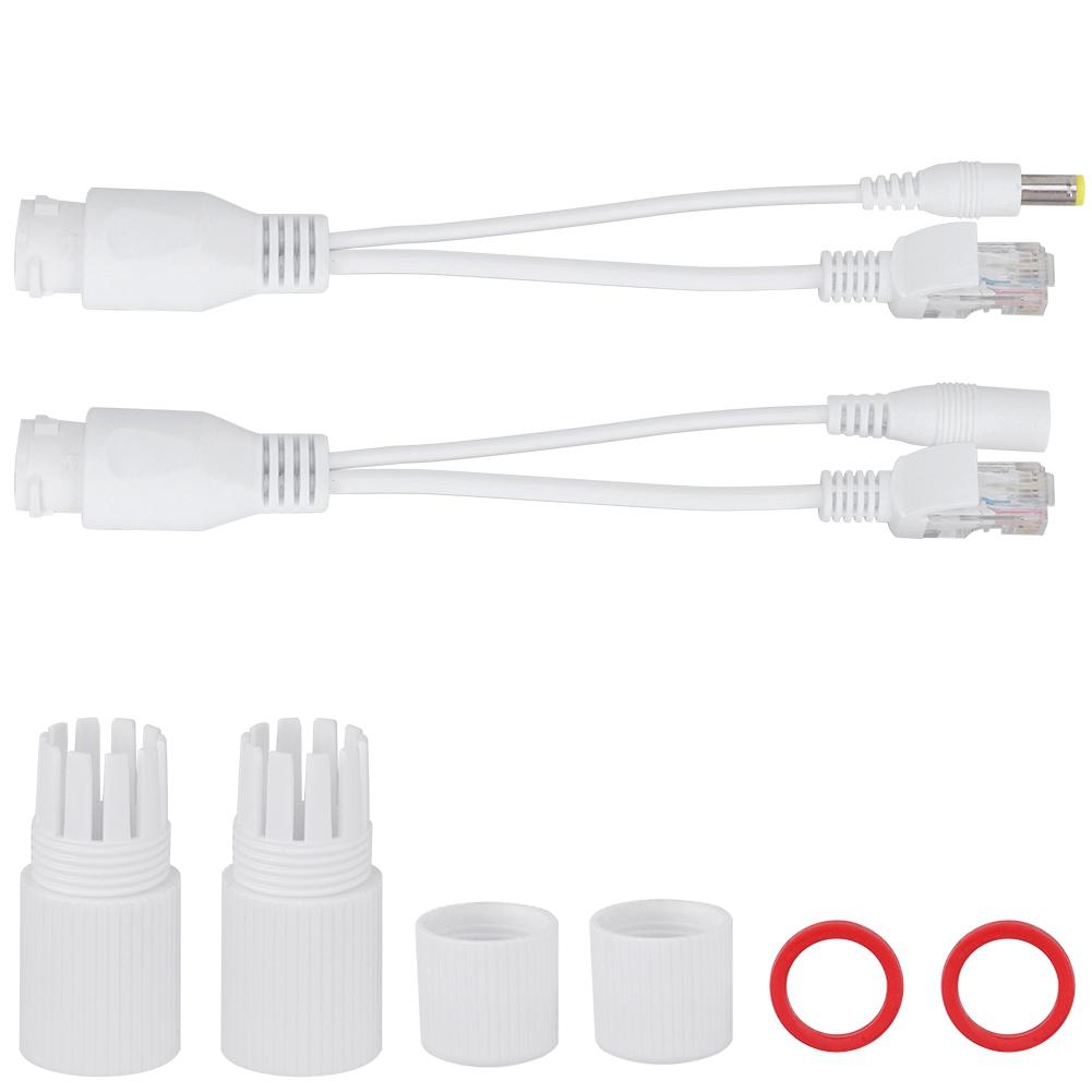 

12 В живлення через Ethernet, пасивний кабель-адаптер POE, розгалужувач, водонепроникний білий