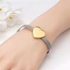 18K Gold Plated Three-Color Heart Mesh Bracelet