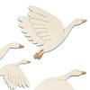 6 Stück/Set Holzmöwe Wanddekoration Bauernhaus Rustikal Seevogel Wandkunst Skulptur Zuhause Wohnzimmer Badezimmer Wand Dekoschild