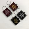 Holy Bible Shape Keyring Small Books Keychain Mini Bible Shaped Pendant Key Rings Handmade Jewelry Accessory for Women