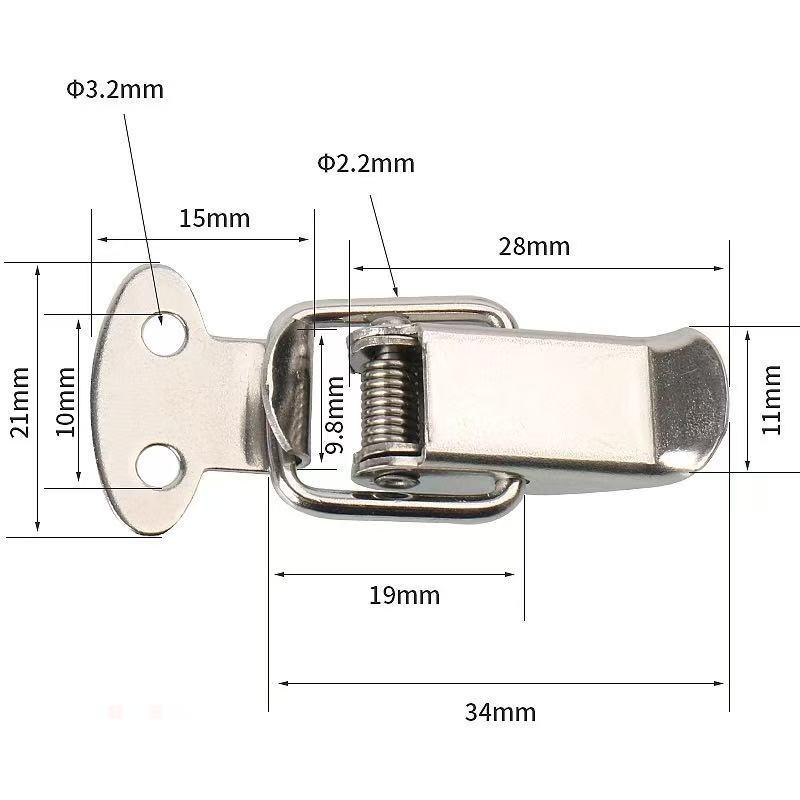 

Пружинная защелка типа утиный клюв из нержавеющей стали для фурнитуры и мебели, кожаных кейсов