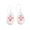 Pink Tourmaline Gemstone 925 Stamped Silver Handmade Earrings 2.25" Gift For Mom CE-17-10
