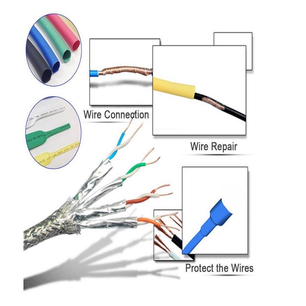 530 Pieces of shrinkable Wire Winding Assortment Set Electrical Conduit Cables