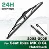 Rear Windshield Wipers Blades,Premium All-Season Wiper Blades Replacement For Seat Ibiza MK 3 6L Hatchback 2002-2005