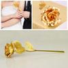 Golden Rose for Valentine Day Gift, 1 Count, 7.5 Inches, Gold, Artificial Flower, Rose, U-Shape, Indoor and Outdoor, Valentine's Day