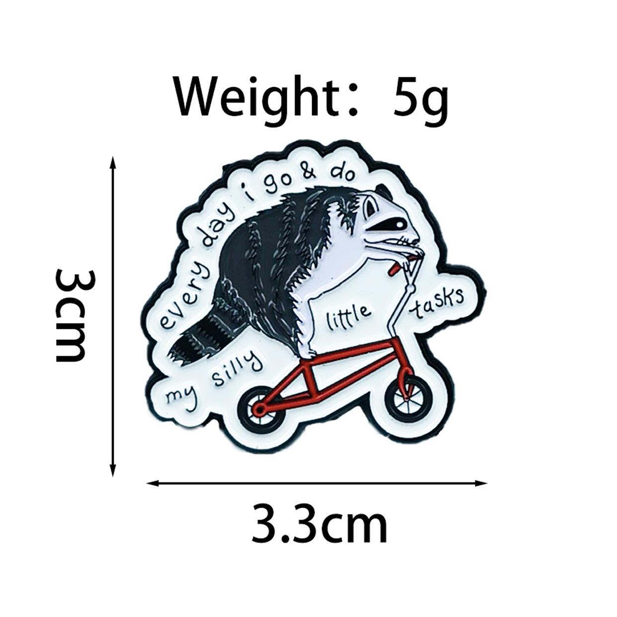 Funny Frog Riding Goose Cartoon Animal Badge - Cute Puppy Brooch Accessory
