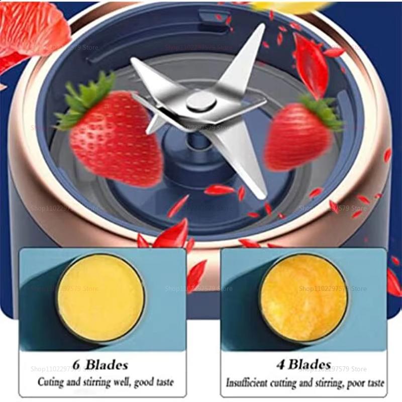 Double Cup Multifunction Usb Fruit Mixers Juicers Portable Electric Juicer Blender Fruit Juicer Cup Food Milkshake Juicer