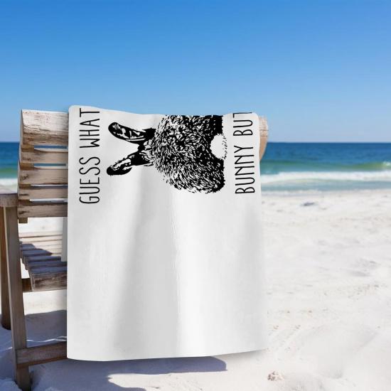 Bunny Beach Towel, Bunny Gifts Pool Towels, Funny BunnySand Towel Large Bath Towels Gifts for Girls Women, BunnyGift for Girls Women, Rabbit Gift,