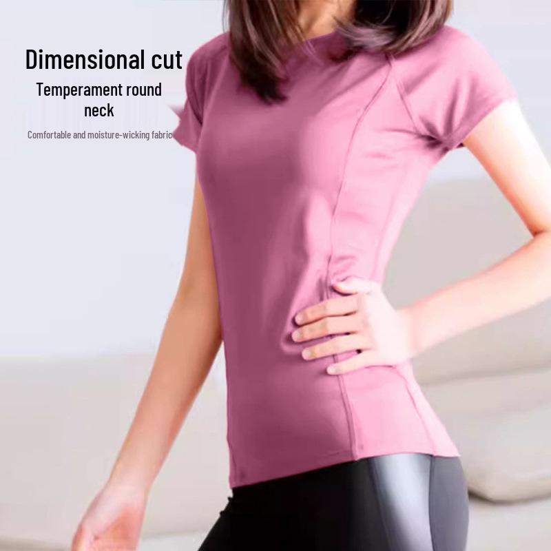 Women's Quick-Dry Slim Fit Sports T-Shirt for Running, Yoga, Pilates, and Fitness