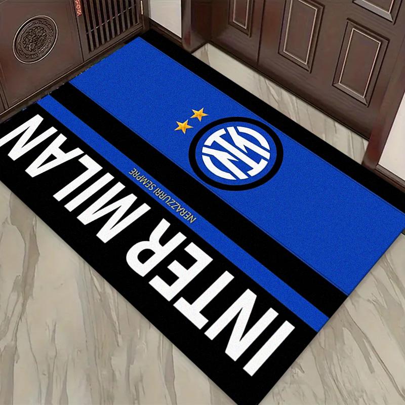 Tappeto Tappeto Inter Milan per Soggiorno Camera da Letto Casa Decorazione Divano, Tappetino Antiscivolo per Giochi Bambini