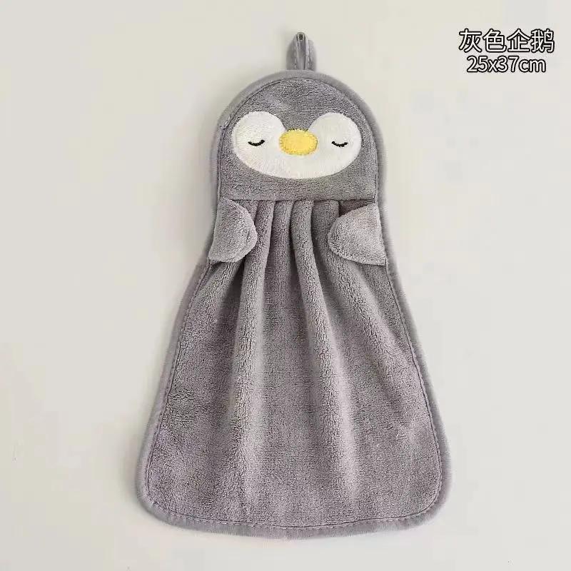 Hand Towel Cute Duck Hanging Towel Kitchen Bathroom Goose Bath Ball Soft Absorbent Microfiber Towels Bathrobe Home Textile