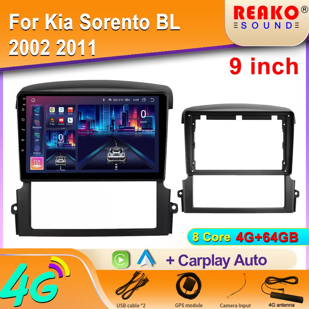Android autorádio pre Kia Sorento BL 2002 2011 stereo GPS Navigácia video Multimediálny prehrávač magnetofón carplay