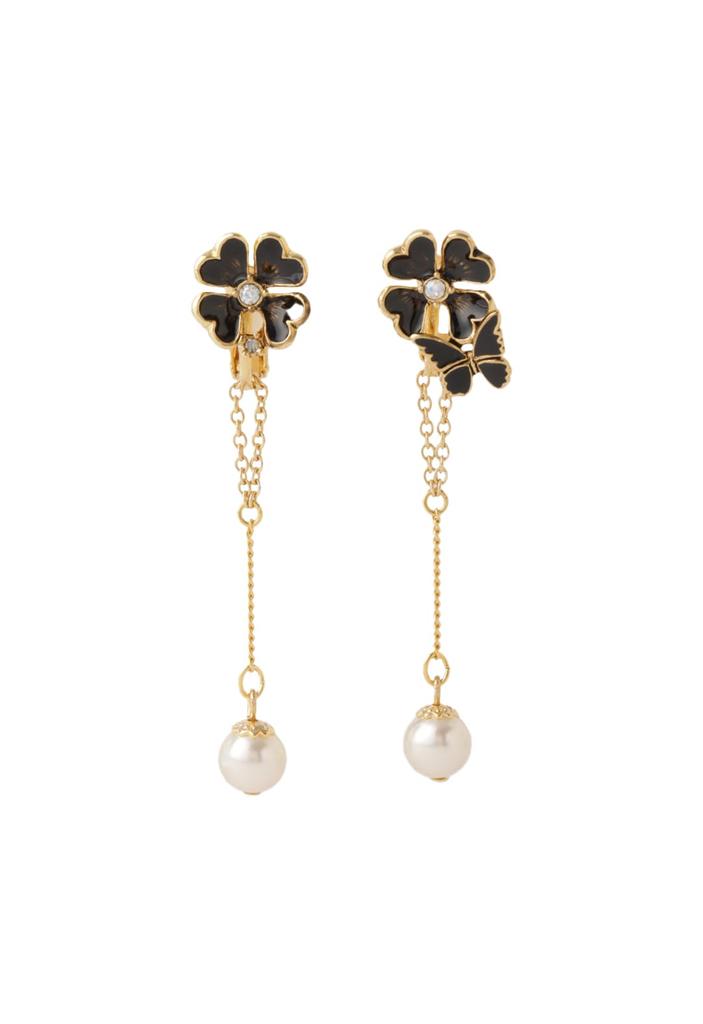 Clover and Butterfly Motif Earrings SAME1494 XD [Anna Sui]