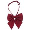 Matte Red Feather Bow Tie Brooch for Women - Plus Size Korean Academy Style