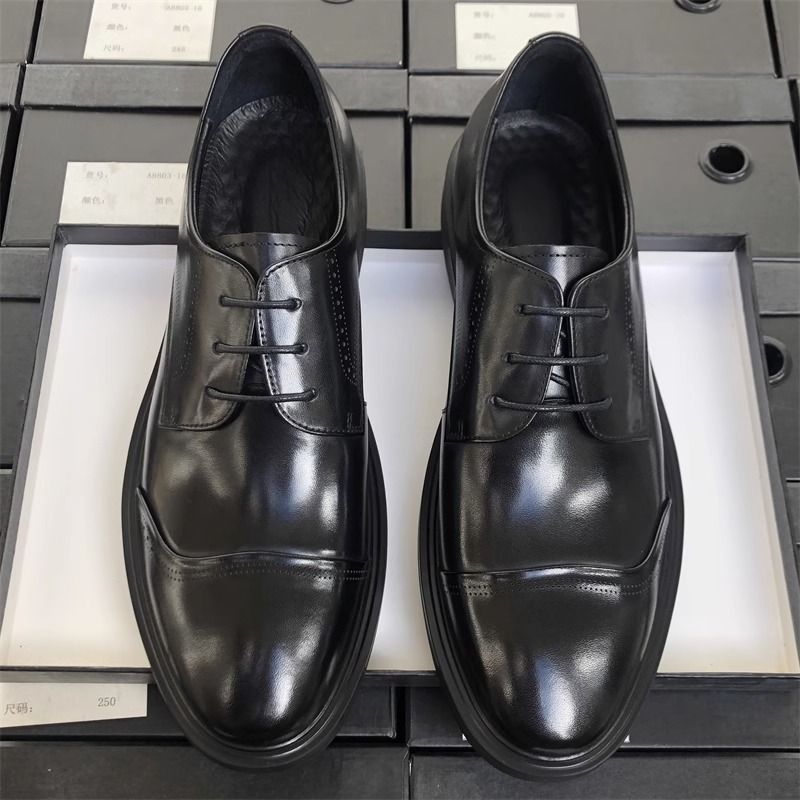 

Кожаный Мужской Деловой Нарядный Модный Дышащий Повседневный Костюм Жених Свадьба Высококлассная Рабочая Обувь 44 чёрный