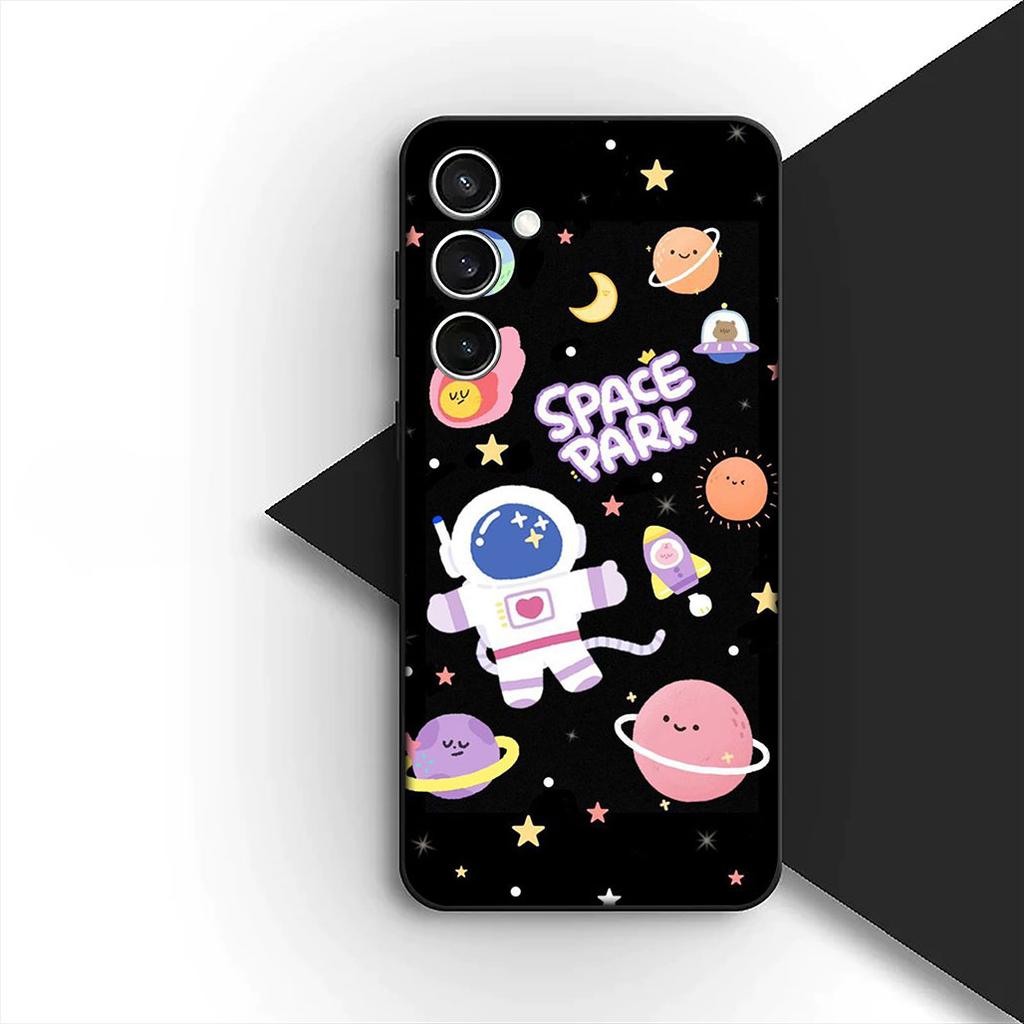 Phone Case Moon Astronaut Stars Art Casing for Apple iPhone 17 Air 12 13 Pro Max Mini ProMax XR 7 8 Plus X 7+ 8+ Funda Cover