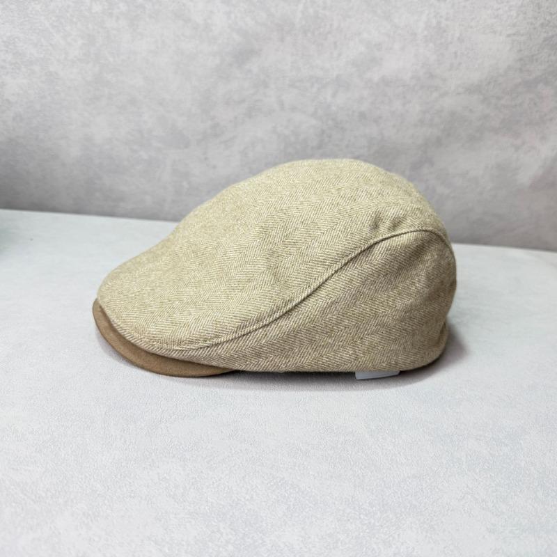 Early Autumn Winter Wool Men's Beret Plaid Cap Women's British Retro Forward Hat Tide