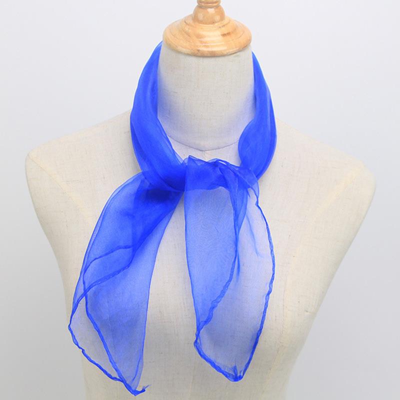Free Shipping Silk Satin Hair Scarf Women Luxury Sunscreen Small Muffler Hijabs Head Neck Shawls Holiday Beach Vacation Scarves