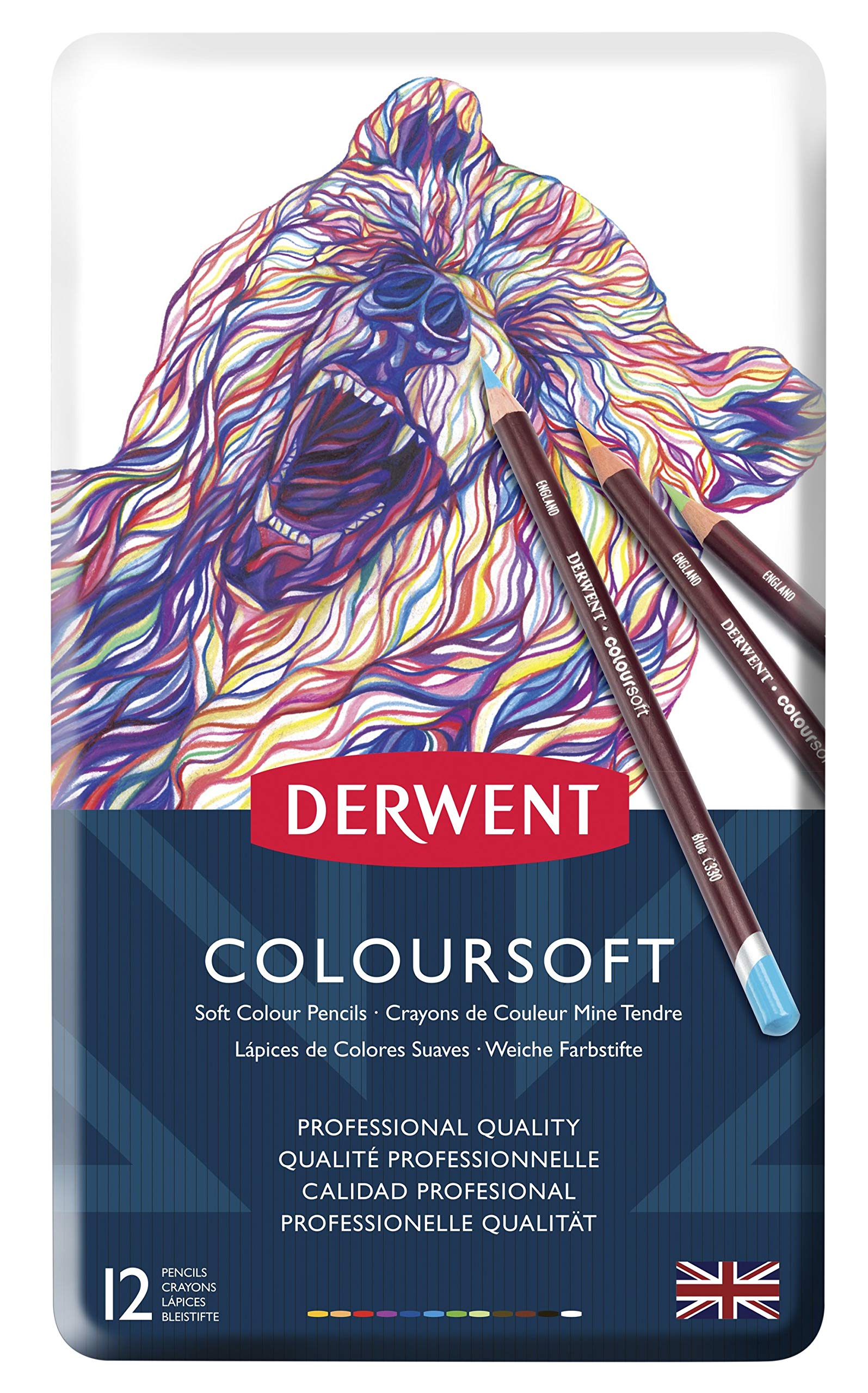 

Derwent Colour Soft Colour Pencils 12 Colour Set 0701026