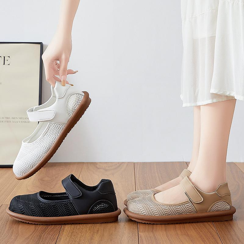 Shoes for Women In Summer Breathable Middle-aged and Old Mother Shoes Single Shoes Old Beijing Comfortable Grandma Shoes
