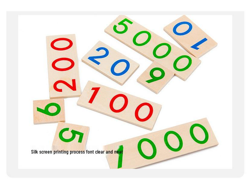 Montessori 1-9000 Number Cards - Home Edition for Kindergarten Mathematics