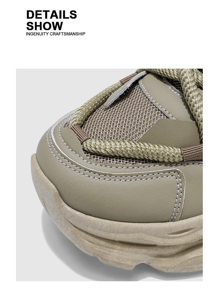 Men's Autumn Retro Dad Shoes: Trendy, Thick-Soled, Versatile Casual Running Sneakers