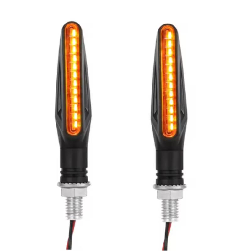A pair Motorcycle Flashing Light Tail Lamp 12V Motorcycle LED Turn Signal Light Universal DRL Amber Flowing Blinker Indicator 2pcs