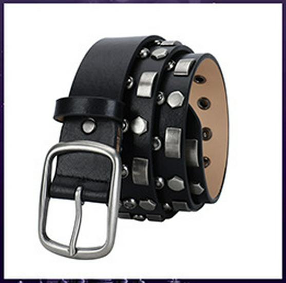 Genuine Leather Unisex Punk Style Hip Hop Belt