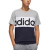 Adidas Essential Colorblock Print Sports Crew Neck T-Shirt Men Tops Grey Blue FL0292