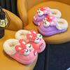 Detachable Girls' Cotton Slippers Children's Boys' Baby Autumn and Winter Fleece-Lined Warm Non-Slip Waterproof Princess Fur Slippers