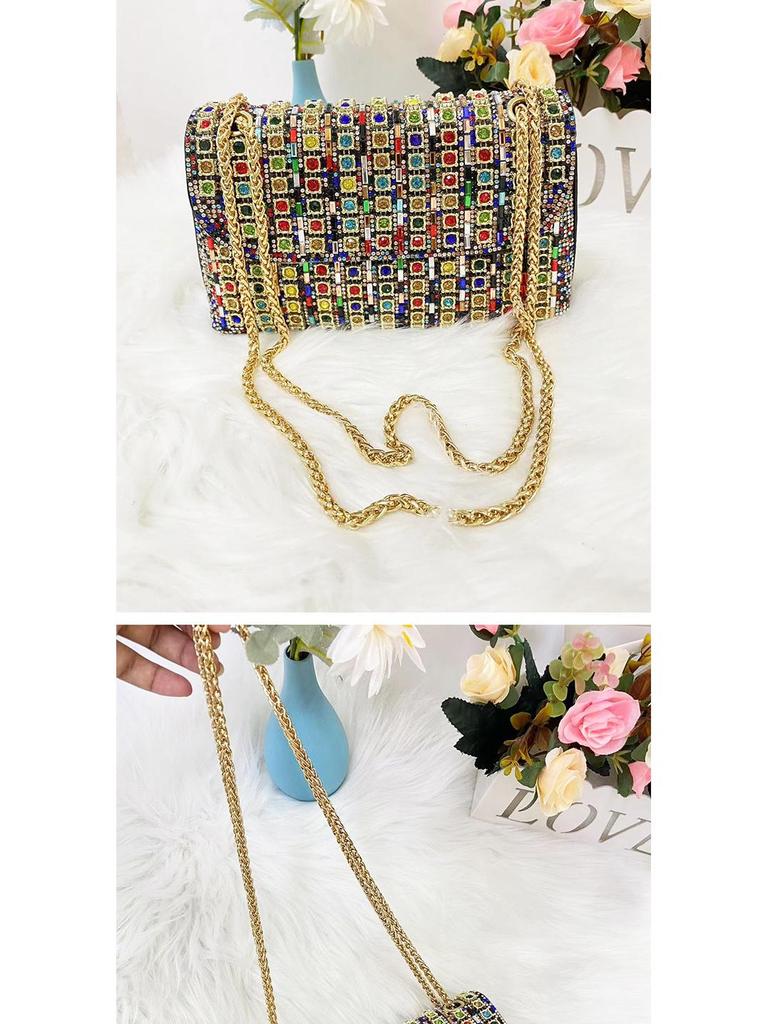 Elegante mit Diamanten besetzte Umhänge-Abendtasche für Damen