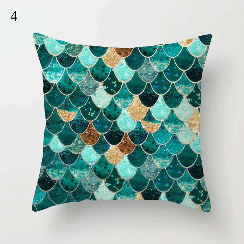 Green Series Cushion Cover Eye Geometry Abstract Pillow Case Decorative Sofa Pillow Covers Home Decor Throw Pillowcase