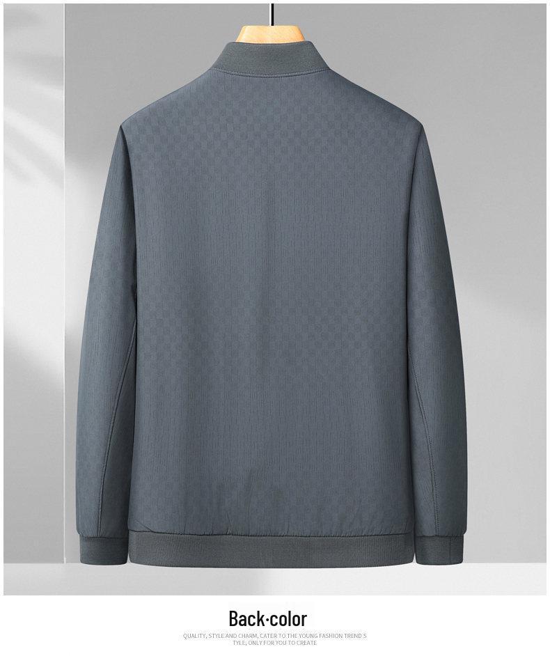 Men's High-Quality Wrinkled Jacket - 2026 Spring/Autumn Stand Collar Casual Style