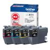 [Brother Genuine] 4-Color Ink Cartridge Pack LC411-4PK Compatible Models: DCP-J928N, DCP-J528N, MFC-J905N, MFC-J739DN, MFC-J939DN, Etc.