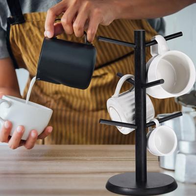 Portabicchieri per acqua Portabicchieri da caffè staccabile con 6 ganci Organizzatore di tazze salvaspazio per la cucina domestica
