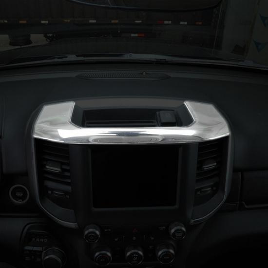 For -2024 Dodge Ram 3500/2500/1500 Chrome Dash Storage Box Panel Cover Trim