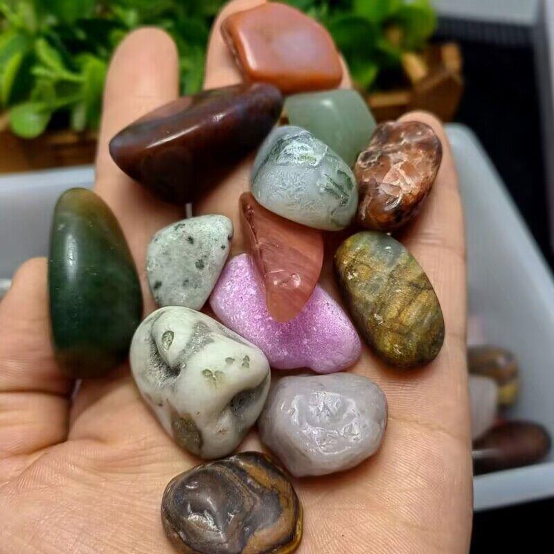 100g Bunte Kristallkieselsteine für Sukkulenten, Bonsai und Aquarien (2-30mm)