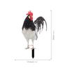 YKLU069-256 3D Rooster, Hen, Duck & Pig Outdoor Garden Decoration Plug