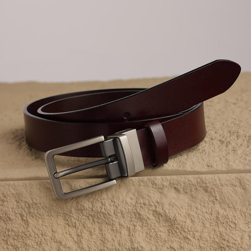 

Leather Business Belt For Women And Men With Adjustable Fit For Office And Formal Attire коричневий