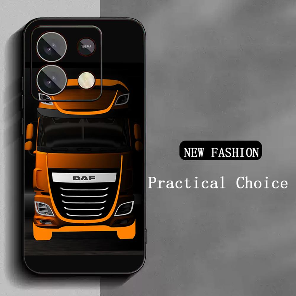 Daf Logo Cool Car Fashion Design Phone Case For Redmi Note 14 13 12 11 Pro Plus S 5G 14C A3 Soft Black Phone Cover
