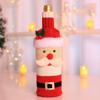 24TE Couvre-bouteille de vin de Noël Décorations de Joyeux Noël Tricot Père Noël Bonhomme de neige Sac Cadeau Bonbon pour la Maison Nouvel An