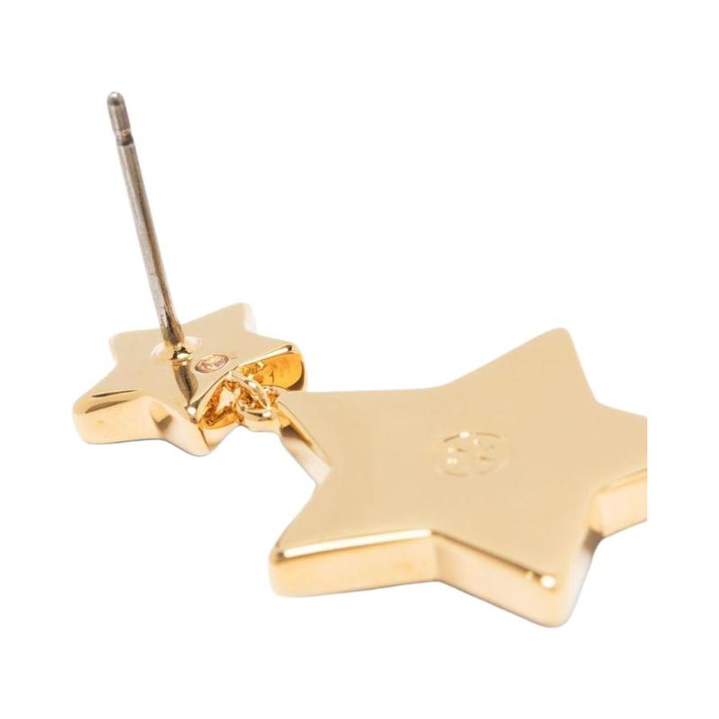 TORY BURCH Shooting Star Pattern Decoration Brass Earrings Women's Gold/Black 153663-700-gold/black F