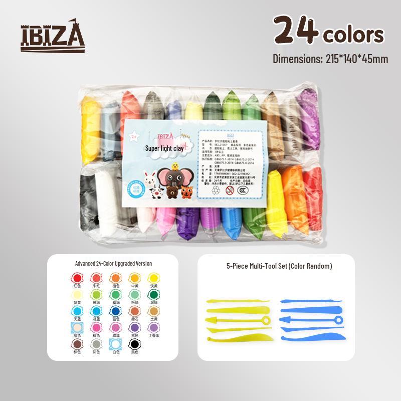 Super Light DIY Colored Clay - 12 or 24 Colors