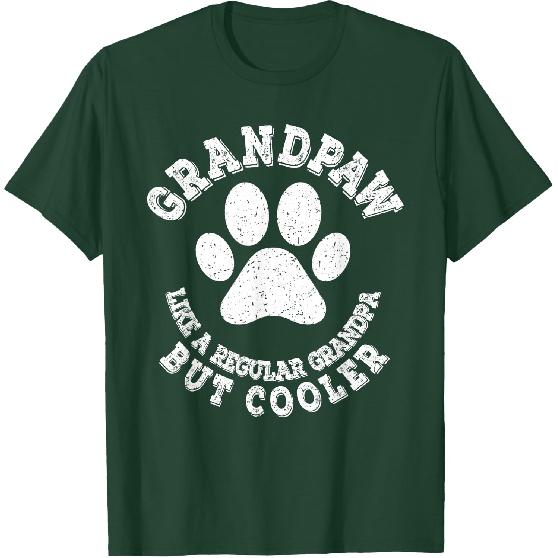 Grandpaw Dog Grandpa Grandfather Funny Vintage Grand Paw Men T-Shirt