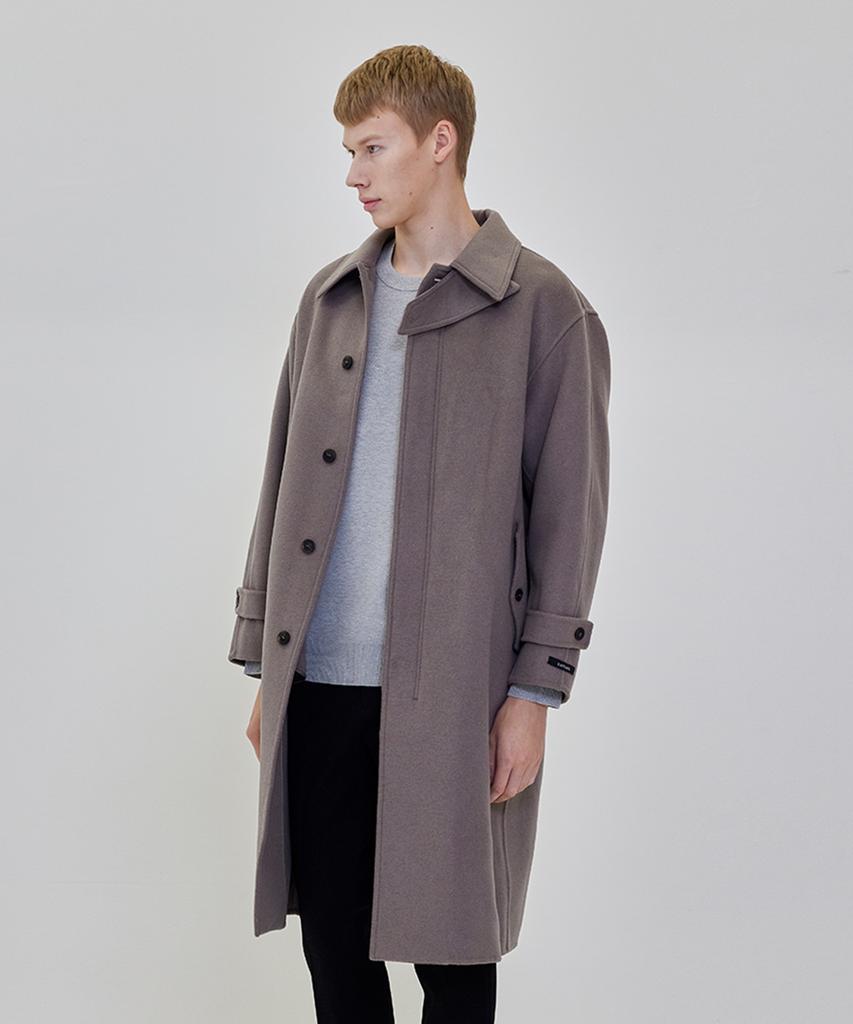 Adhoc Men'S Oversized Balmacaan Coat (Khaki)