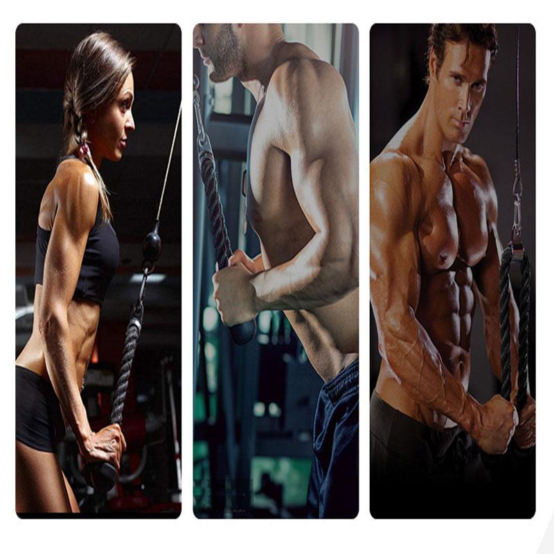 1 szt. Trening bicepsów Podwójna lina do podciągania Akcesoria do siłowni Pojedyncza głowica Podwójna lina do podciągania tricepsów Uchwyt do podciągania twarzy